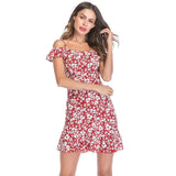 FTVOGUE Vestido Casual de Moda para Mujer con Estampado de Gasa
