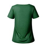 AIEason Blusa de Moda para Mujer, Color sólido, Manga Corta, de Verano, Cuello Redondo, túnica Casual