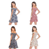 FTVOGUE Vestido Casual de Moda para Mujer con Estampado de Gasa