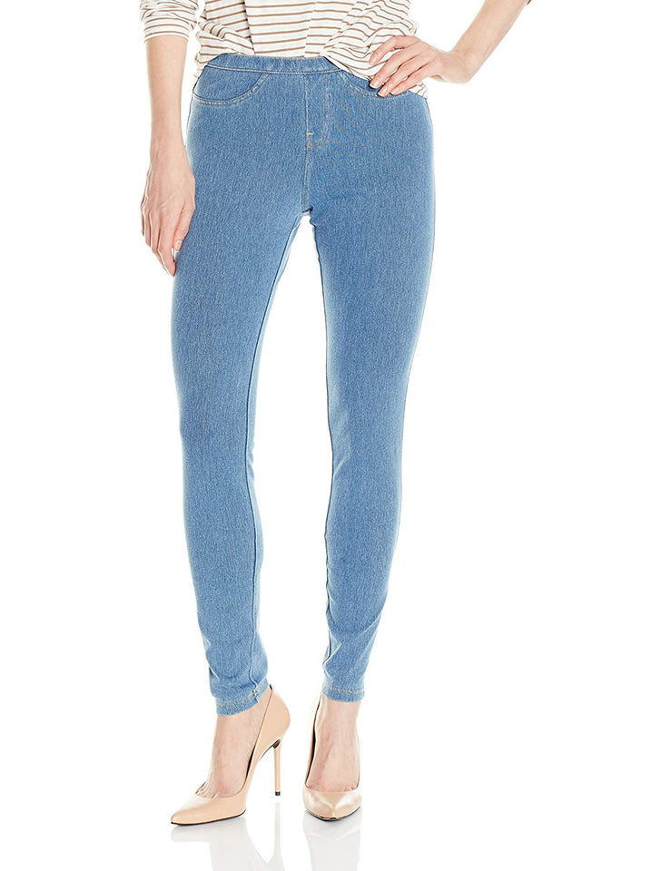 No Nonsense - Mallas vaqueras con bolsillos para mujer, tamaño grande